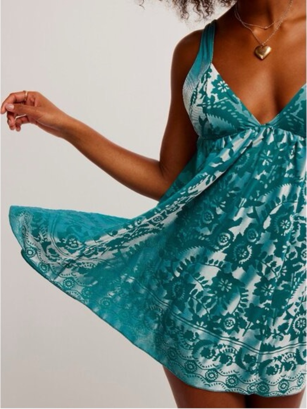 Free People Snow Angel Pine Frost Mini Dress - Picture 2 of 9